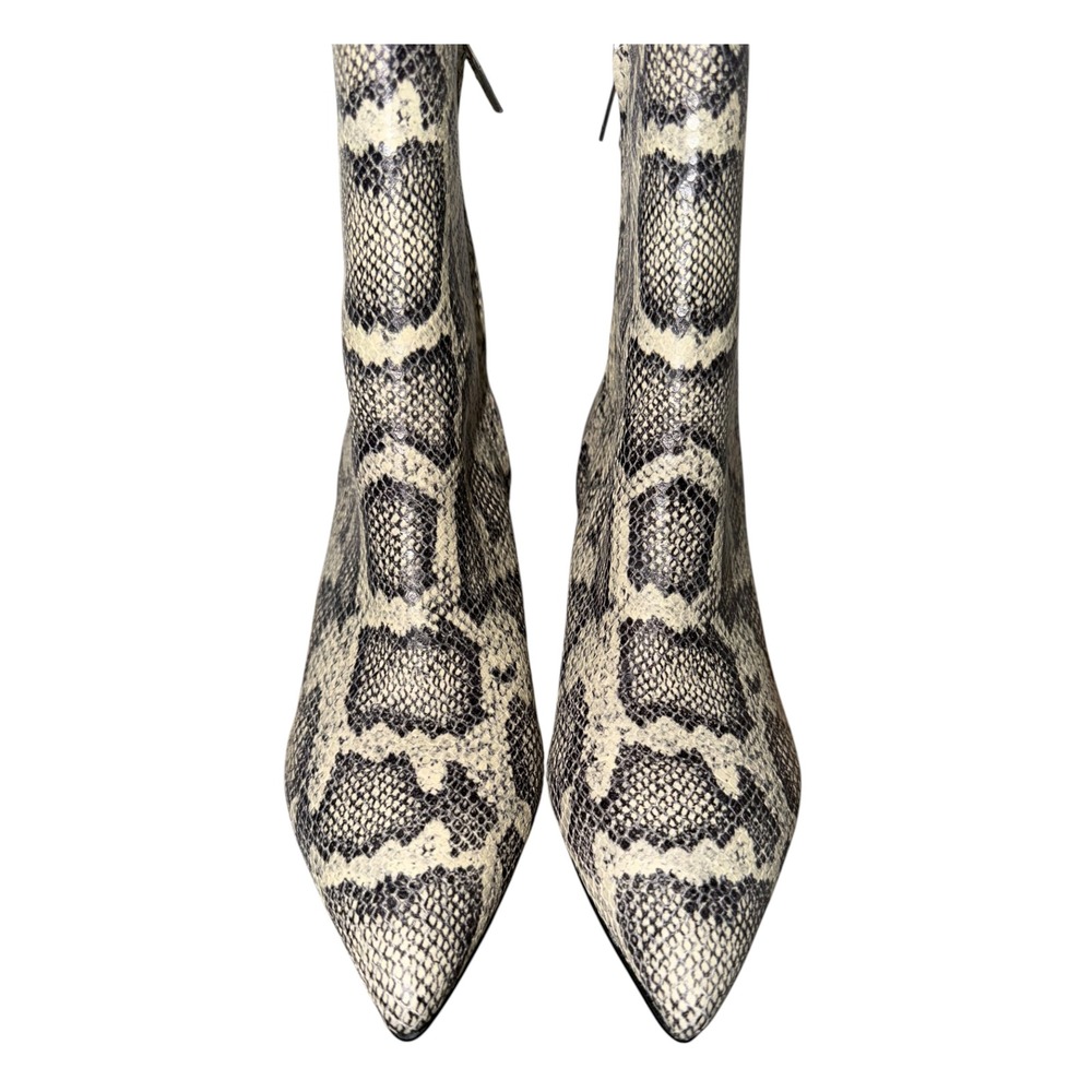 Marc Fisher LTD Iggy Boots Womens 9 Snake Print Leather Kitten Heel Booties - Picture 3 of 10
